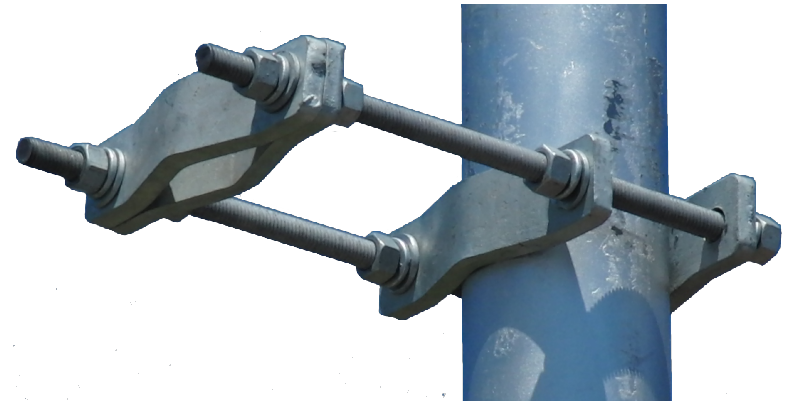 800-M-TOW-A / Double Clamp Pipe to Pipe Standoff Tower Mount – TRIPLE C ...